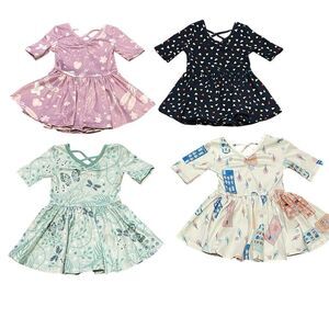 Dot Dot Smile 4 Ballerina Style Twirl Dresses Size 6-12 months
